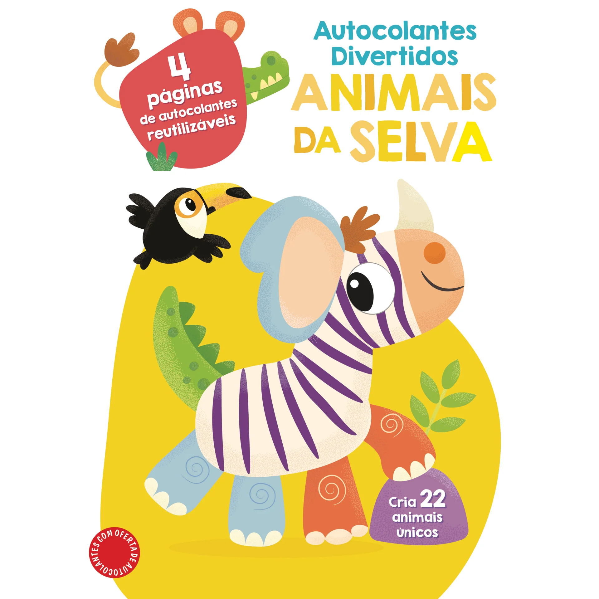 Autocolantes Divertidos - Animais Da Selva de Yoyo Books