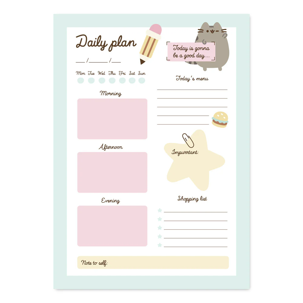 Bloco Notas Aderentes - Gato Pusheen