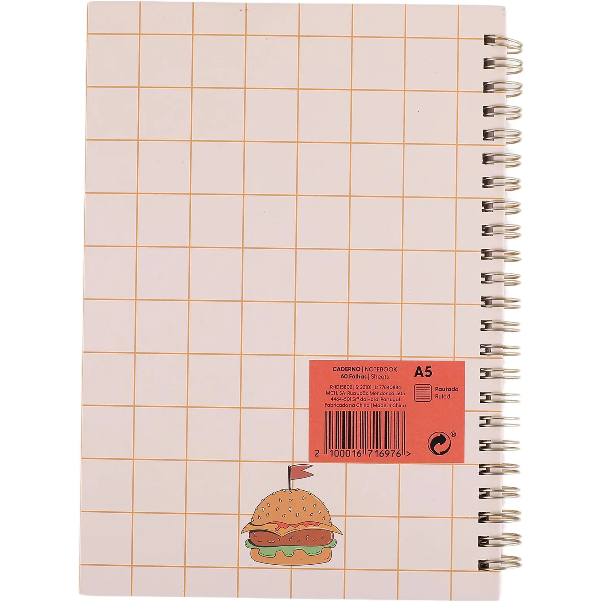 Caderno Espiral Formato A5 Pautado Com Squichy 60 Folhas Fun Food - Image 2