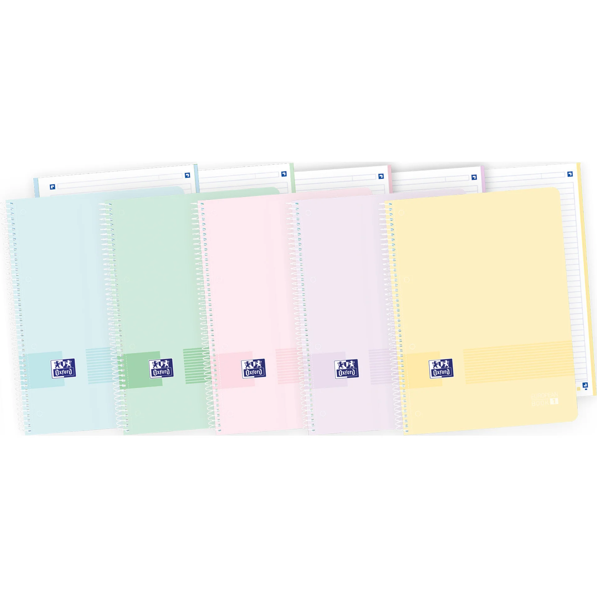 Caderno Espiral A4 Pastel 80 Folhas Pautado Live&Go Oxford