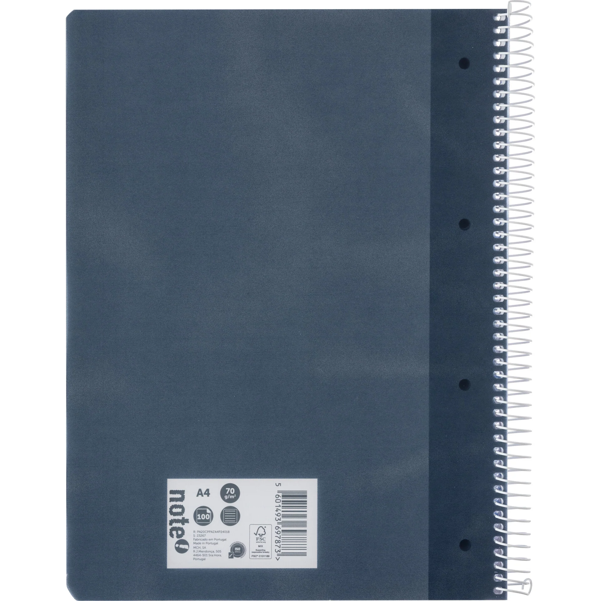 Caderno Espiral A4 Pautado 100 Folhas 70g Azul Escuro Note! - Image 2