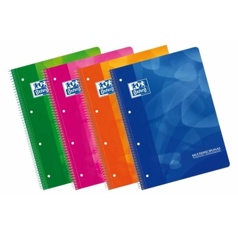 Caderno Espiral A4 Pautado e Quadriculado (várias cores)