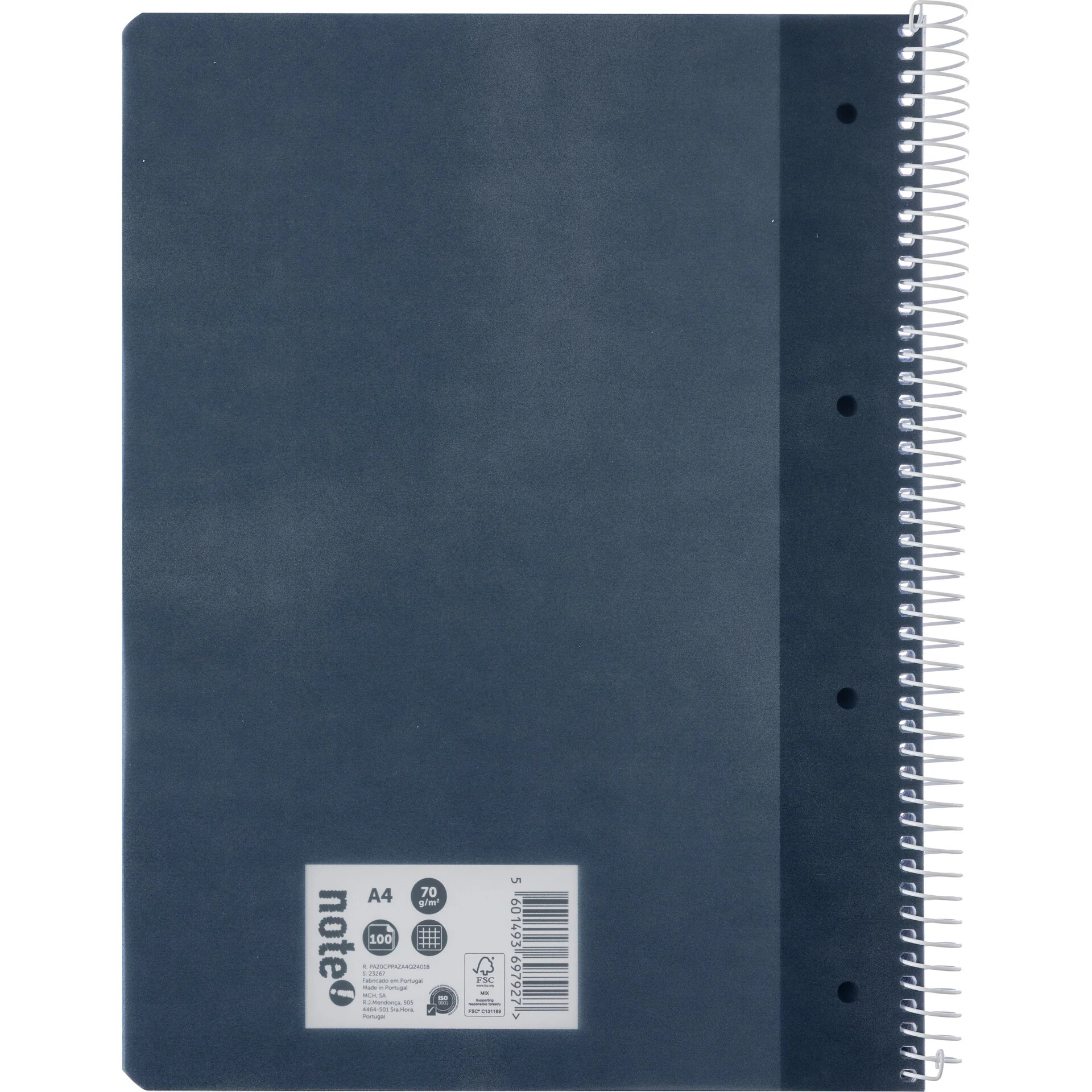 Caderno Espiral A4 Quadriculado 100 Folhas 70g Azul Escuro Note! - Image 2