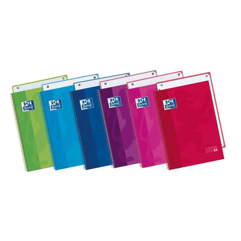 Caderno Espiral A4 Quadriculado 80 Folhas 90G Eurobook Oxford