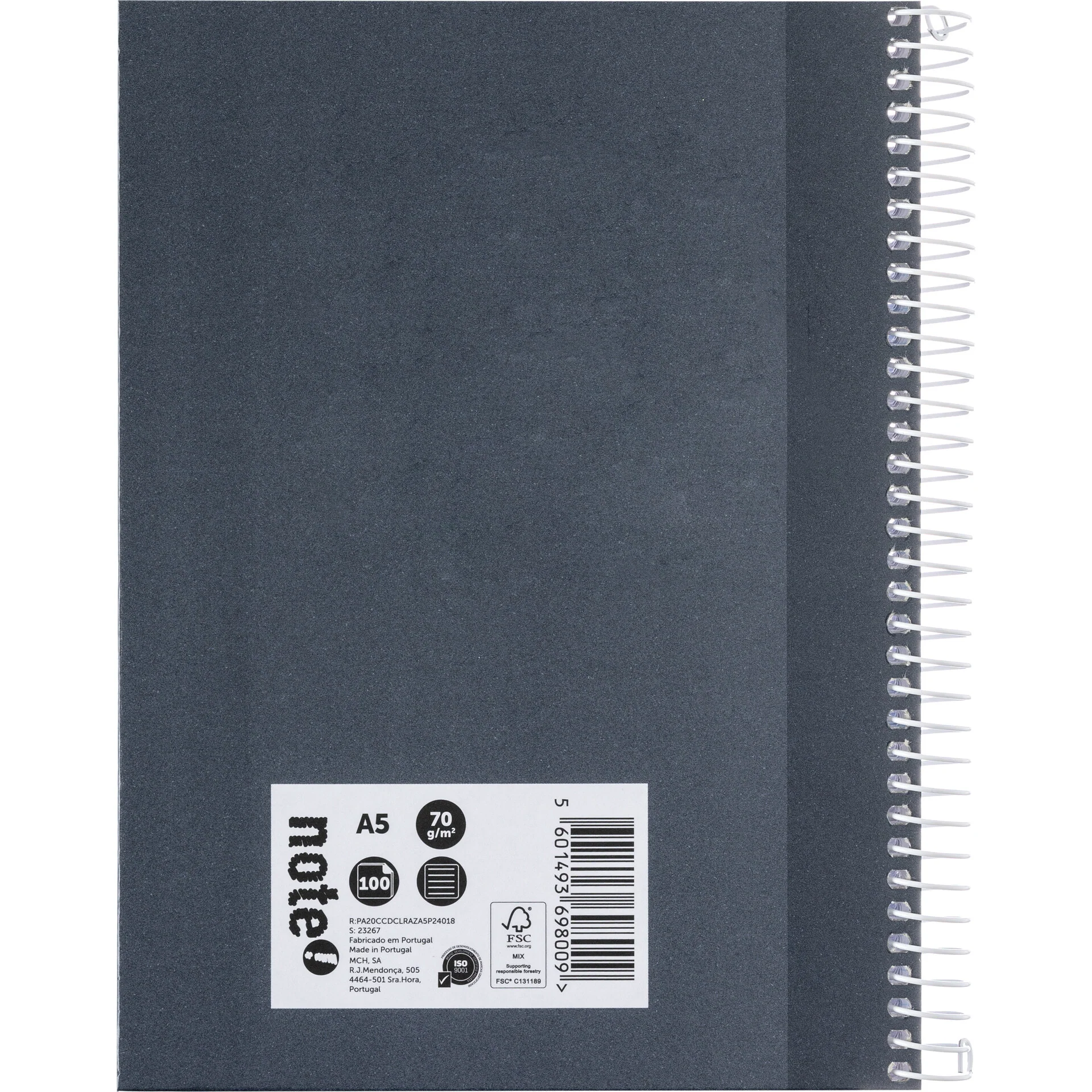 Caderno Espiral A5 Capa Dura Pautado 100 Folhas Azul Escuro Colours Note! - Image 3