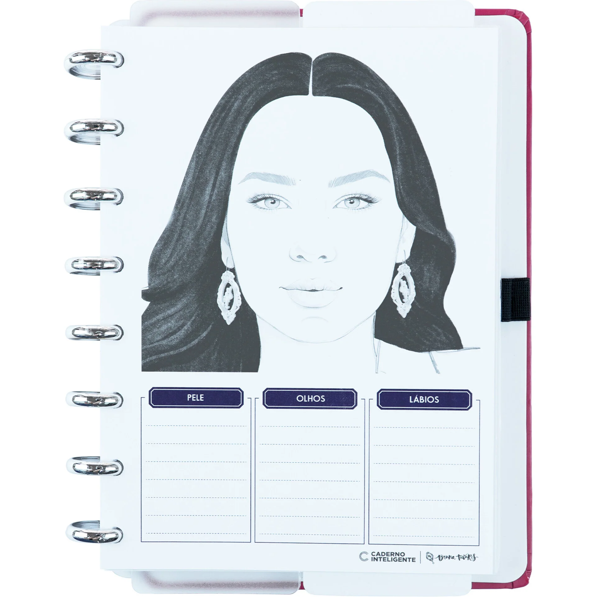 Caderno Inteligente Formato A5 Cherry By Bruna Tavares Caderno Inteligente - Image 4