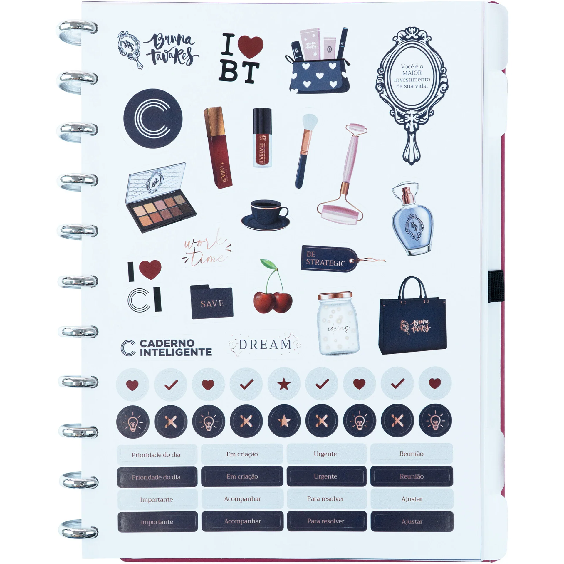 Caderno Inteligente Grande Cherry By Bruna Tavares Caderno Inteligente - Image 7