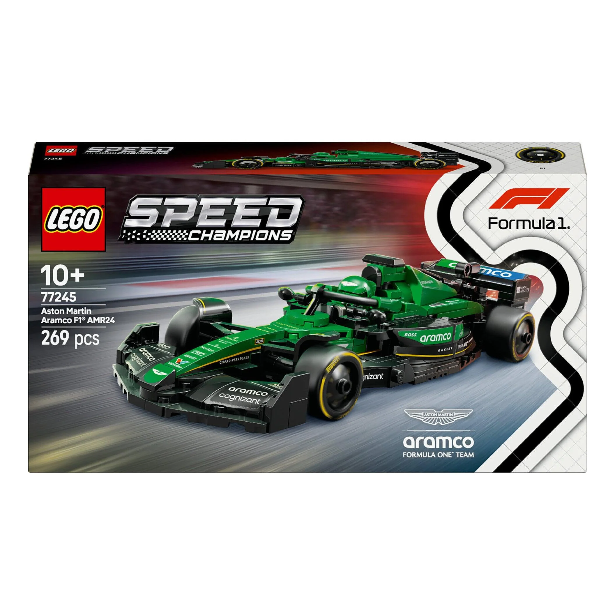 Carro de Corrida Aston Martin Aramco F1 AMR24 Lego