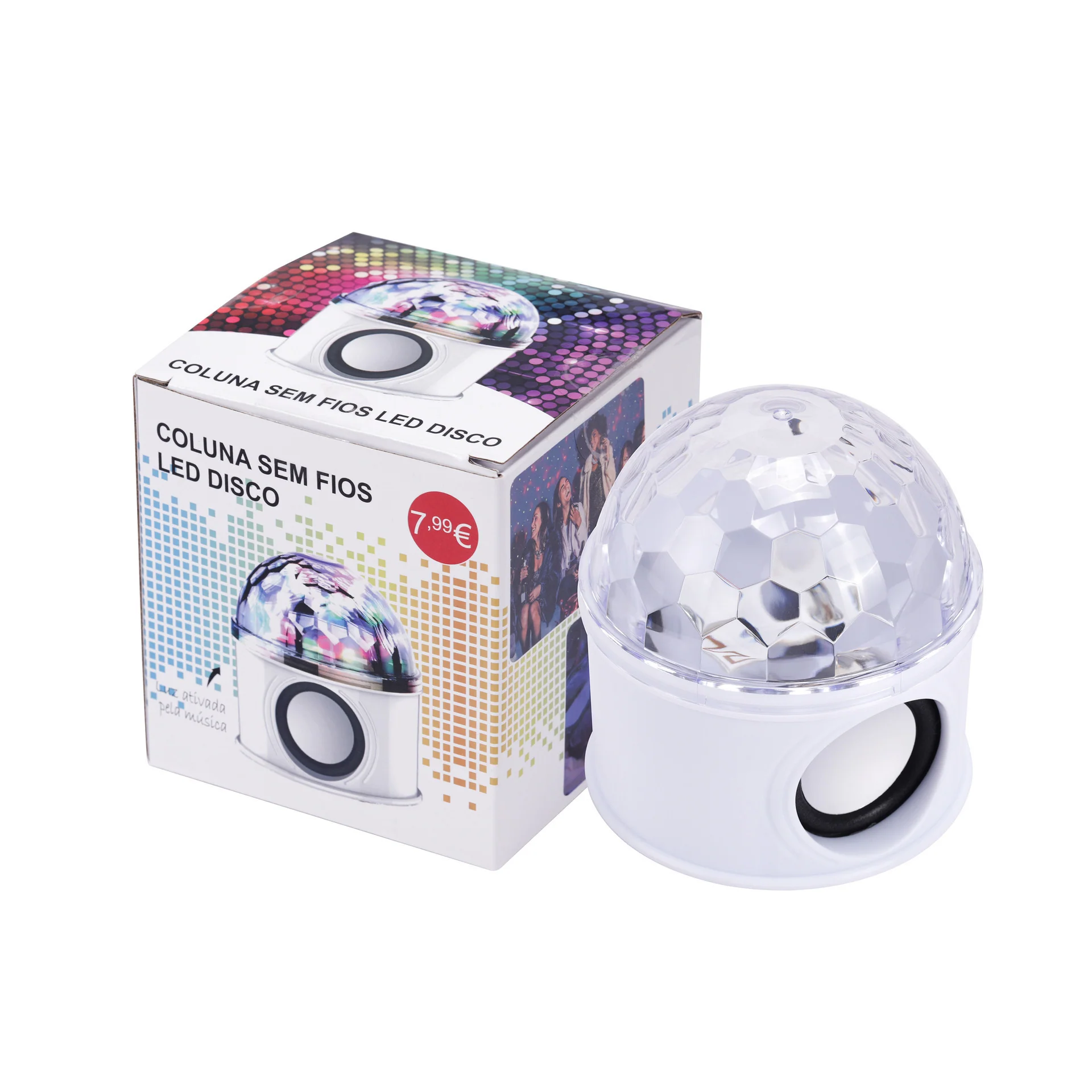 Coluna Sem Fios Bola Led Disco USB - Image 11