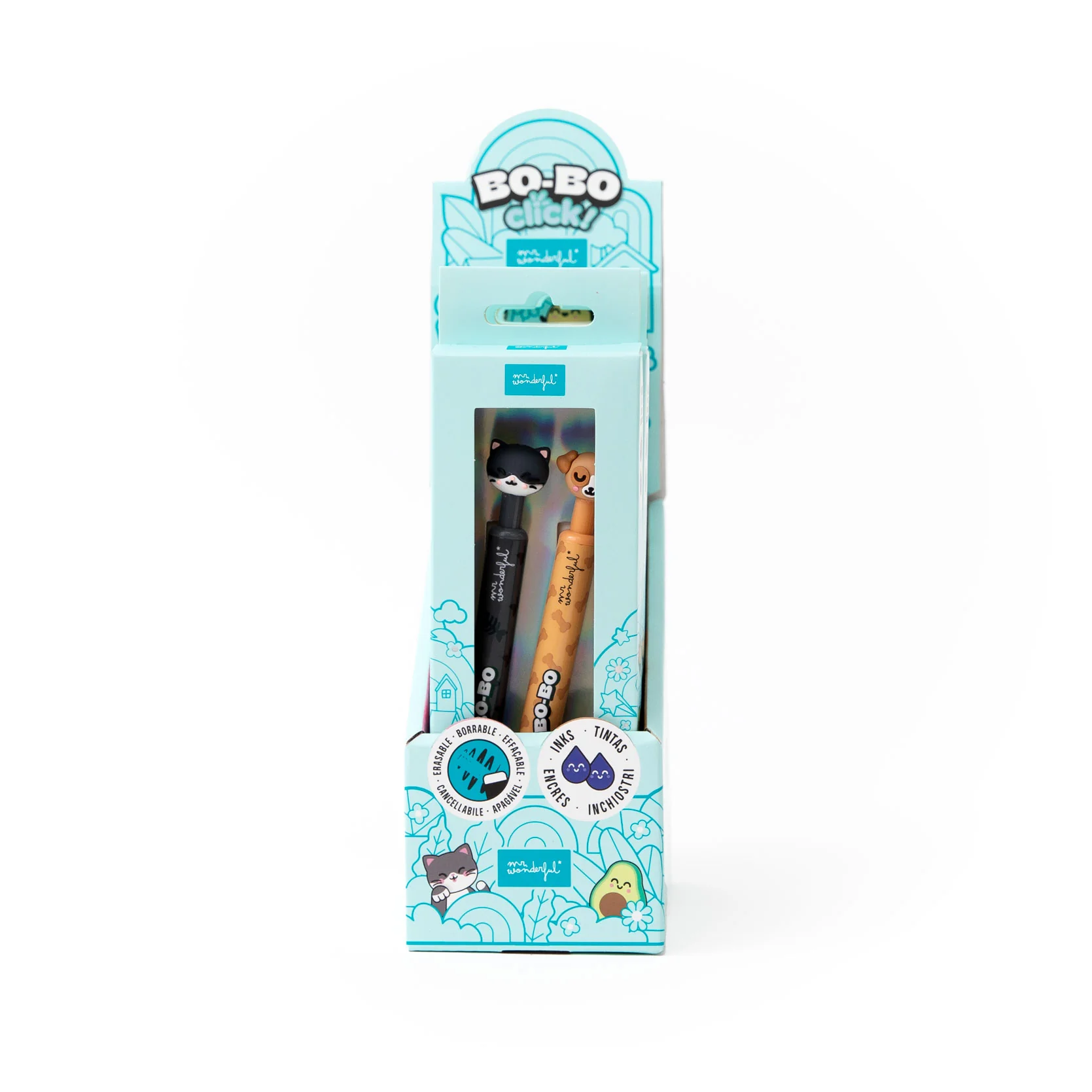 Conjunto 2 Canetas Apagar Bo-Bo-Gato E Cão - Image 7