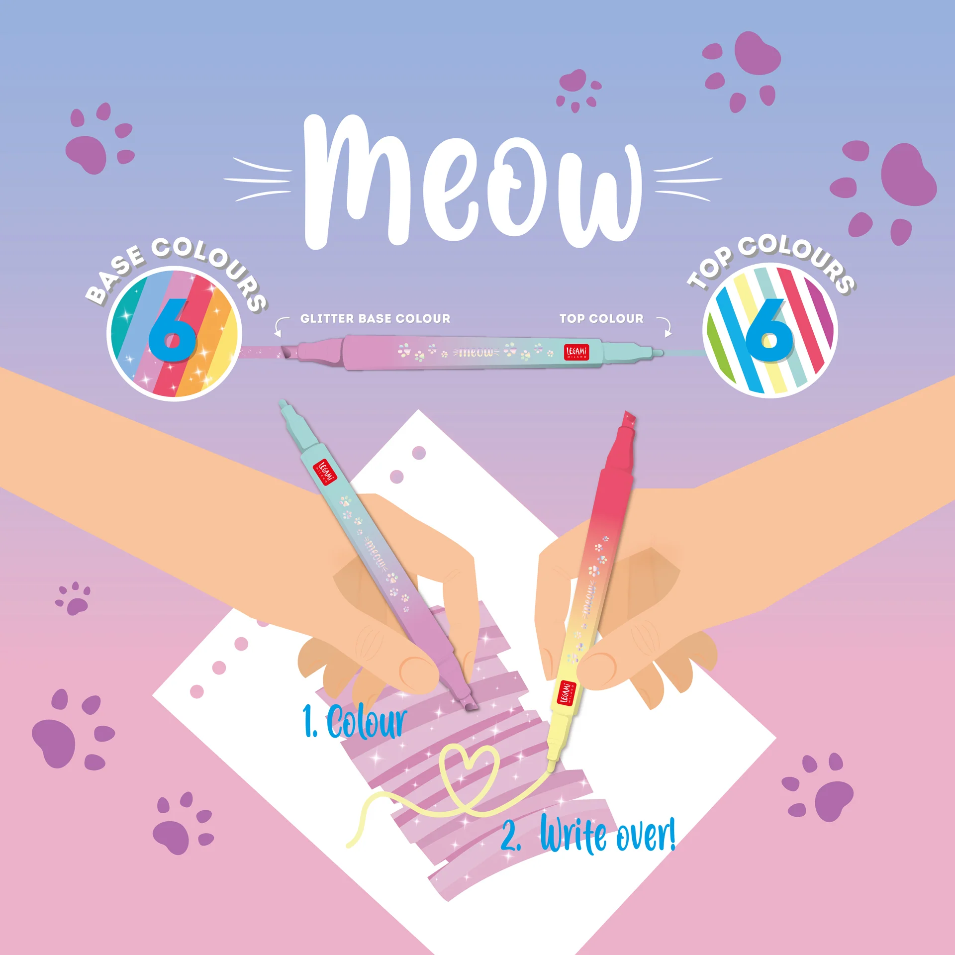 Conjunto 6 Marcadores Dupla Ponta - Meow - Image 7