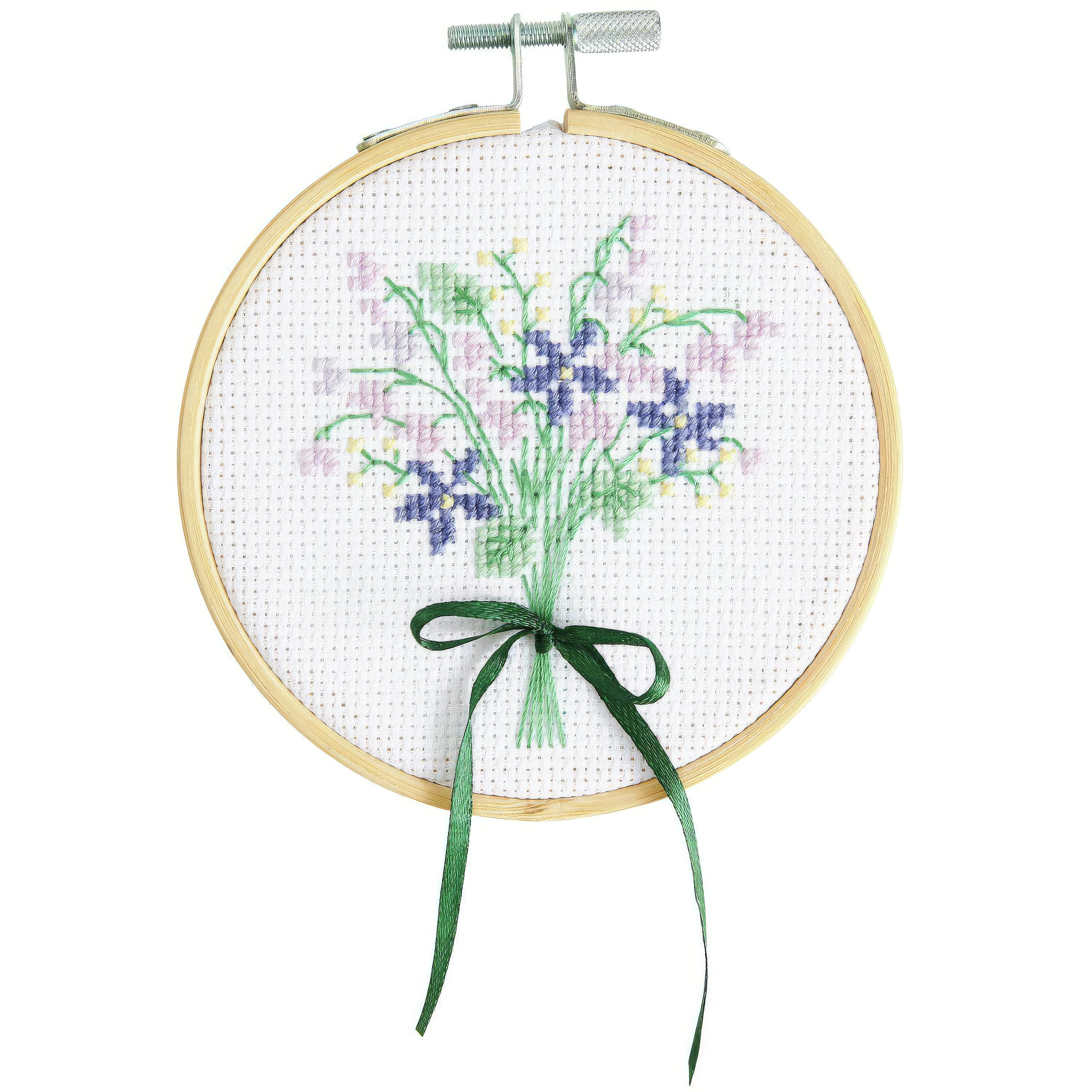 Conjunto Bordado Ponto Cruz - Buquê De Flores - Image 2