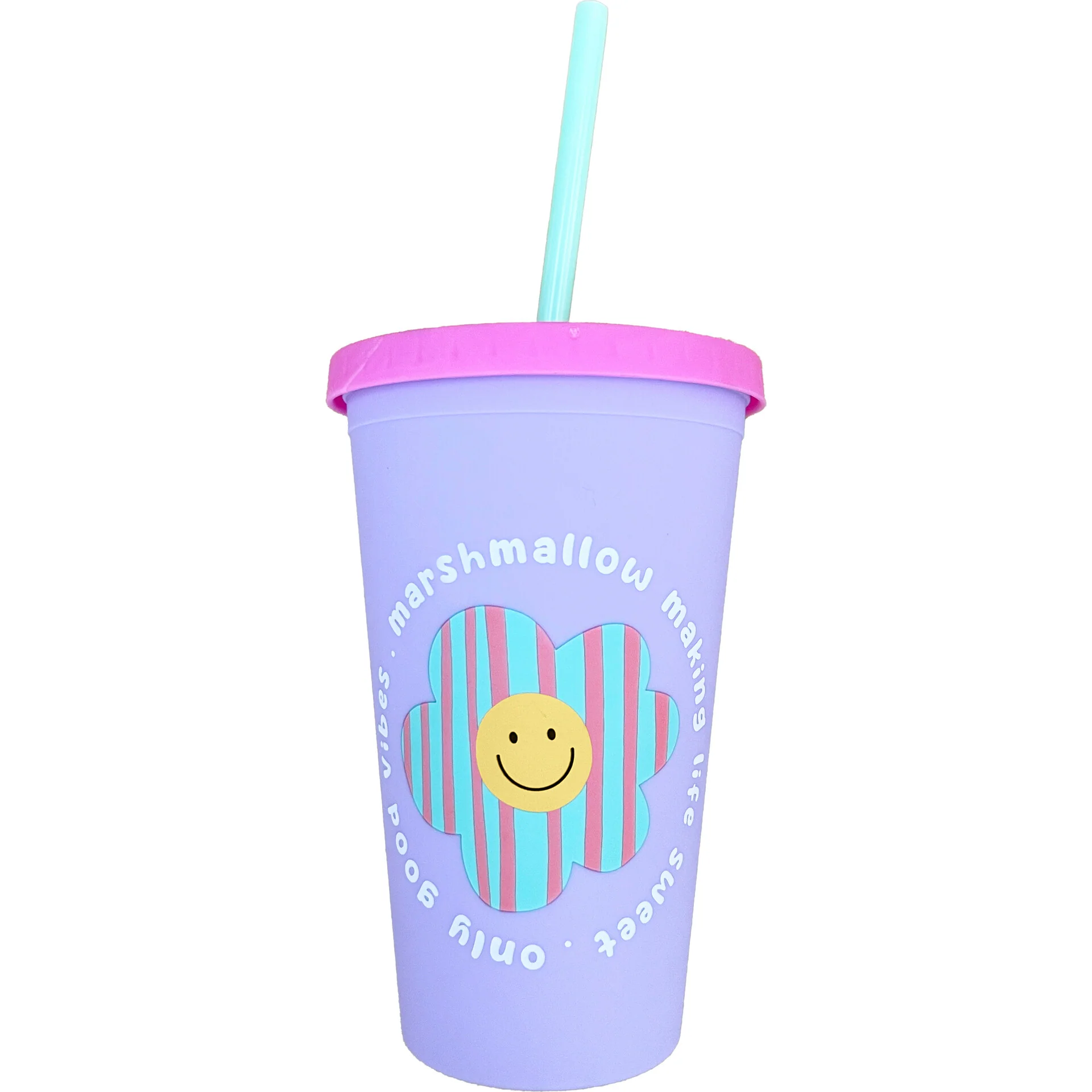 Copo Plástico Palhinha 450ml Marshmallow - Image 2