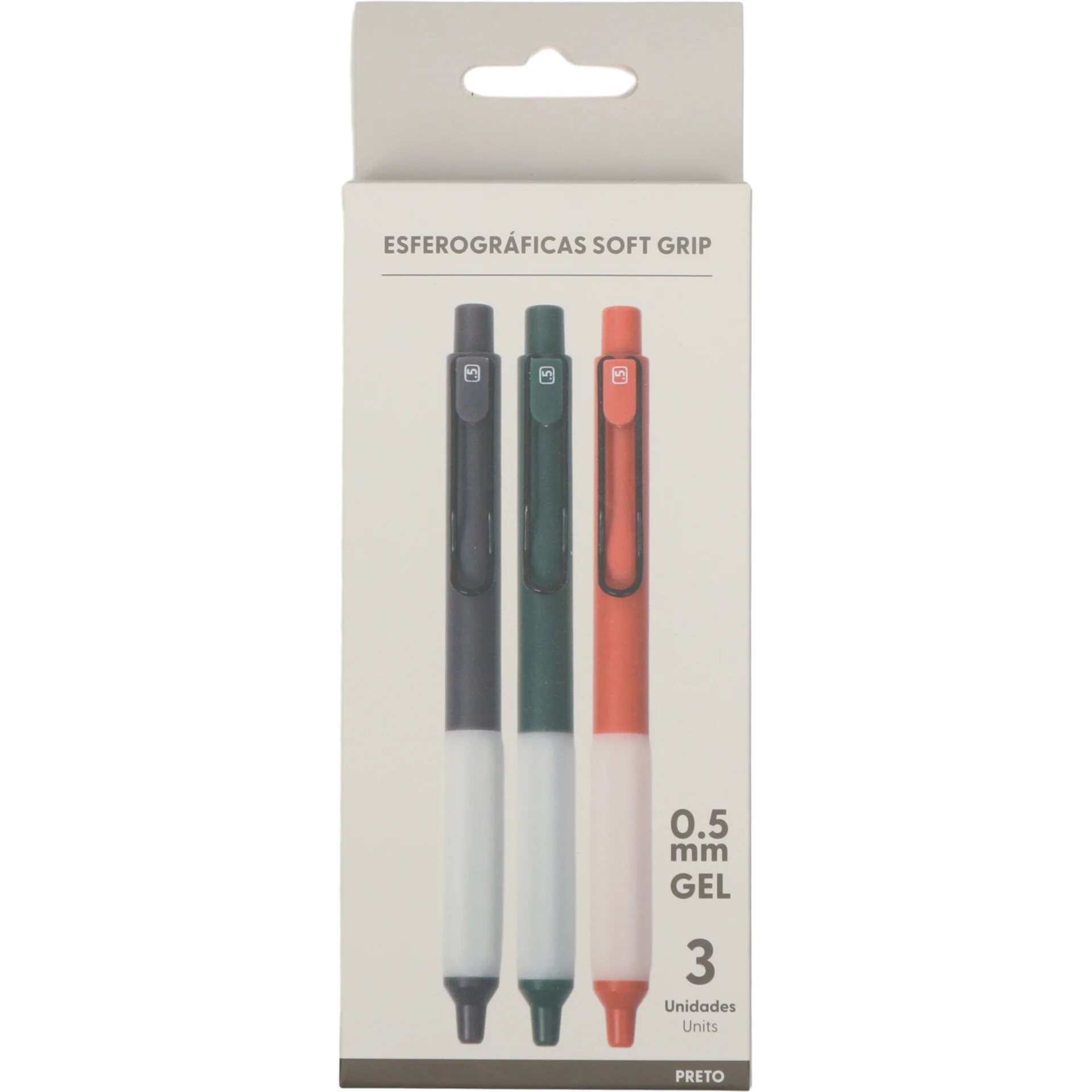 Esferográfica Gel Com Grip Soft 0.5 Preto Office 3 Unidades - Image 4