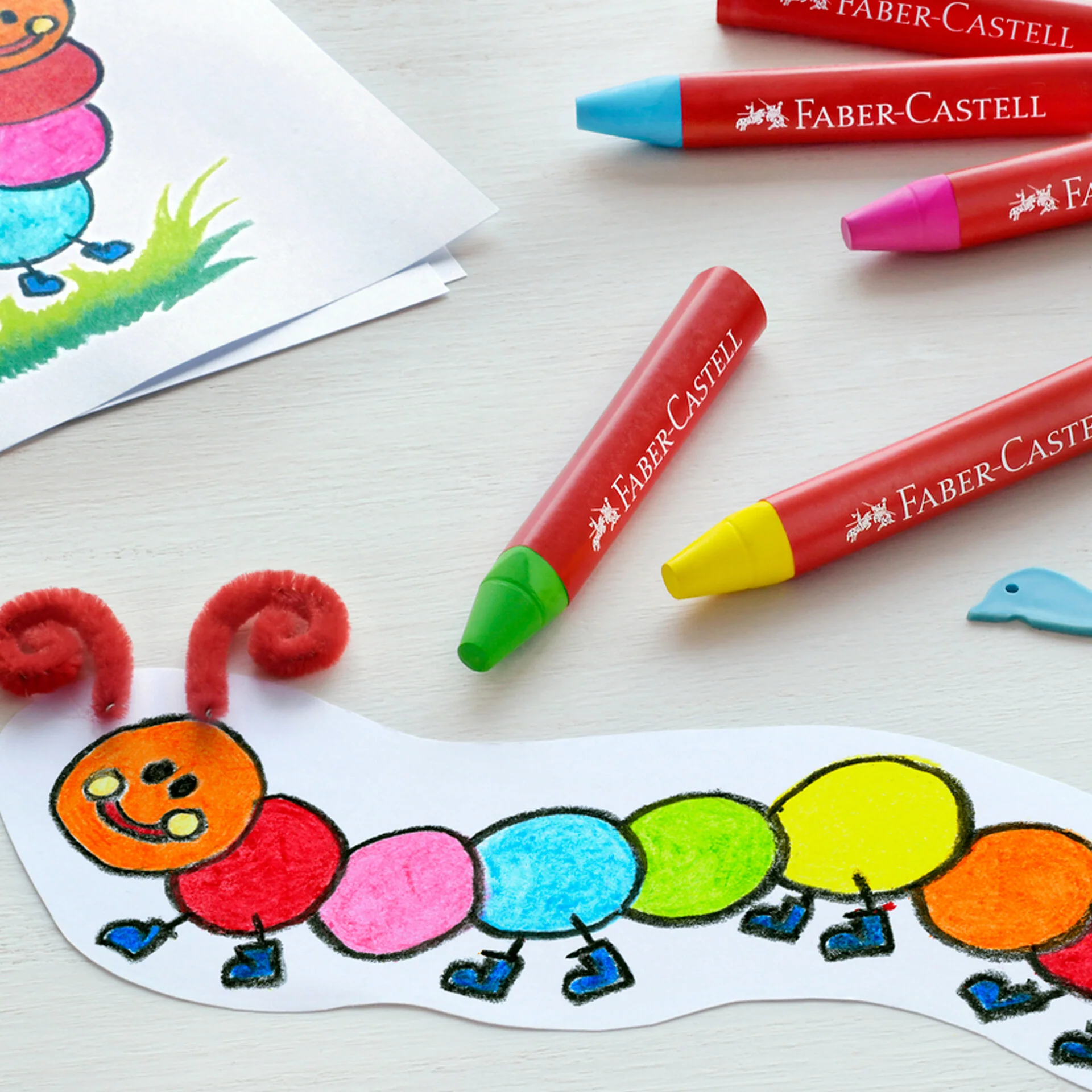 Lápis Cera Maxi Com Caixa Plástico 12 Unidades Faber Castell - Image 2