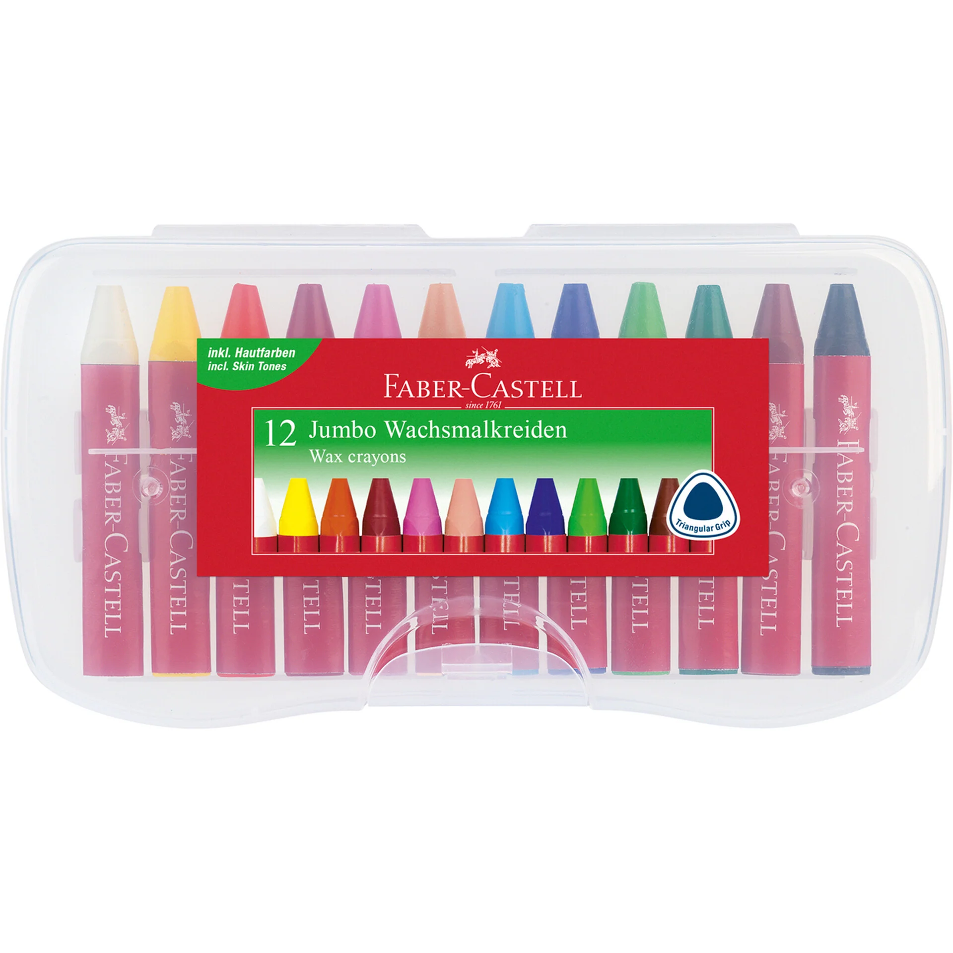 Lápis Cera Maxi Com Caixa Plástico 12 Unidades Faber Castell - Image 3