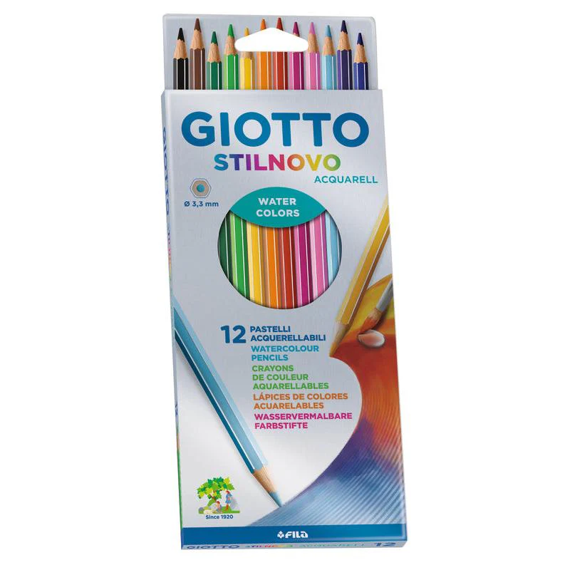Lápis de Cor Aguarela Stilnovo 12 Unidades Giotto