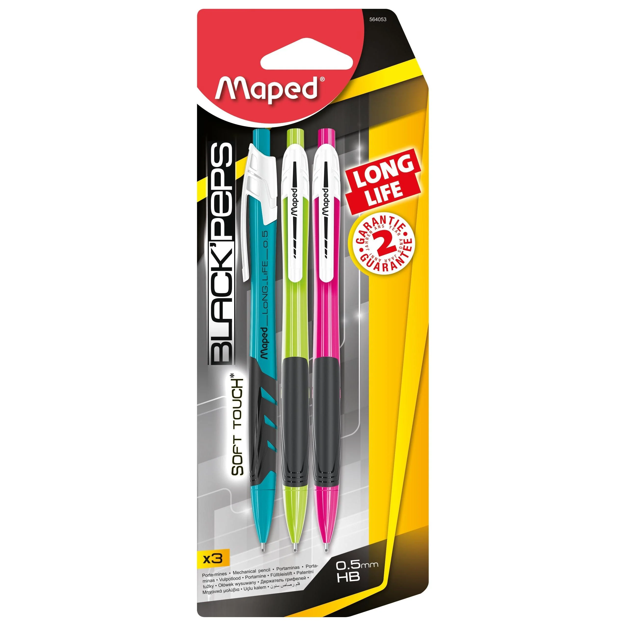 Lapiseira Long Life 0.5mm 3 unidades Maped