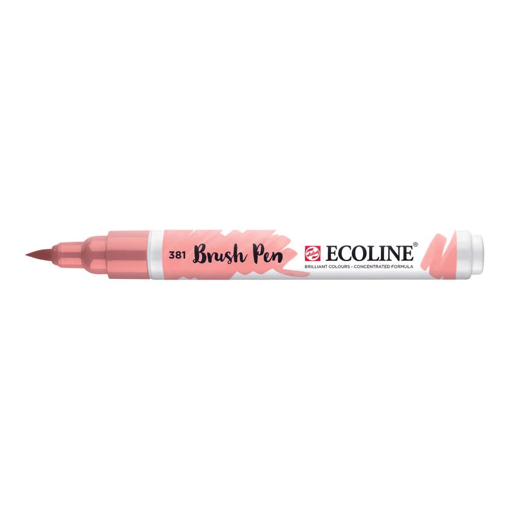 Marcador Ecoline Ponta Pincel Vermelho Pastel