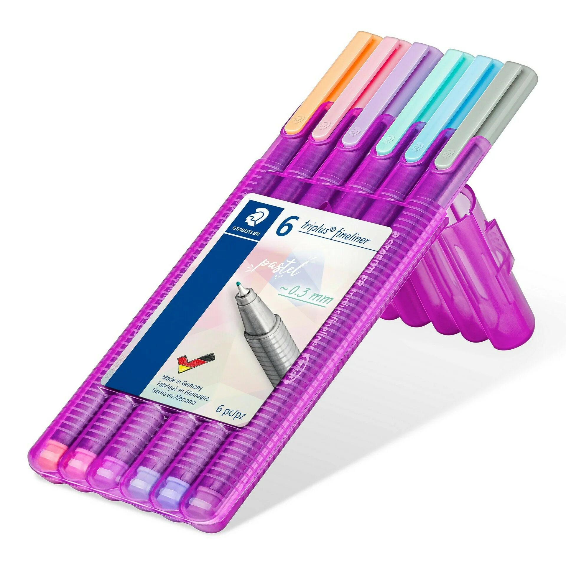 Marcador Escrita Triplus Fineline Pastel 6 Unidades - Image 2