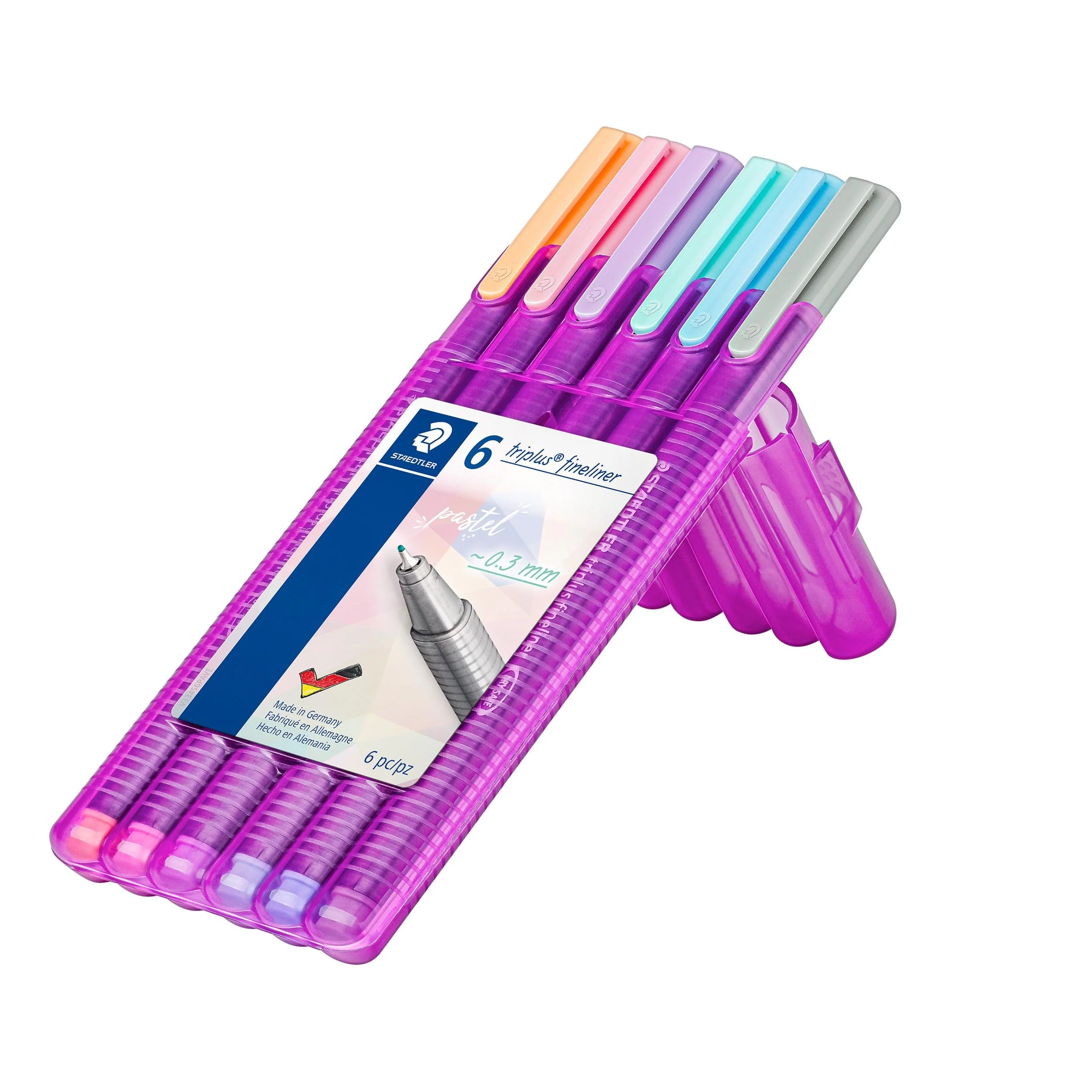 Marcador Escrita Triplus Fineline Pastel 6 Unidades - Image 6