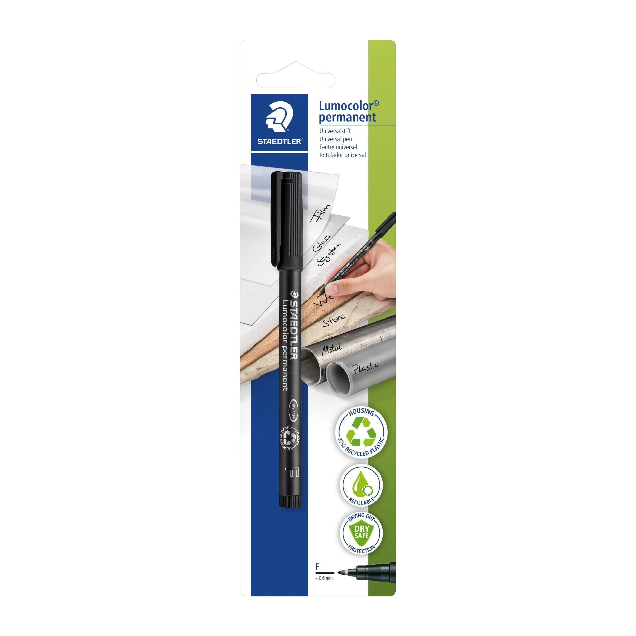Marcador Permanente Lumocolor Fino Preto Staedtler