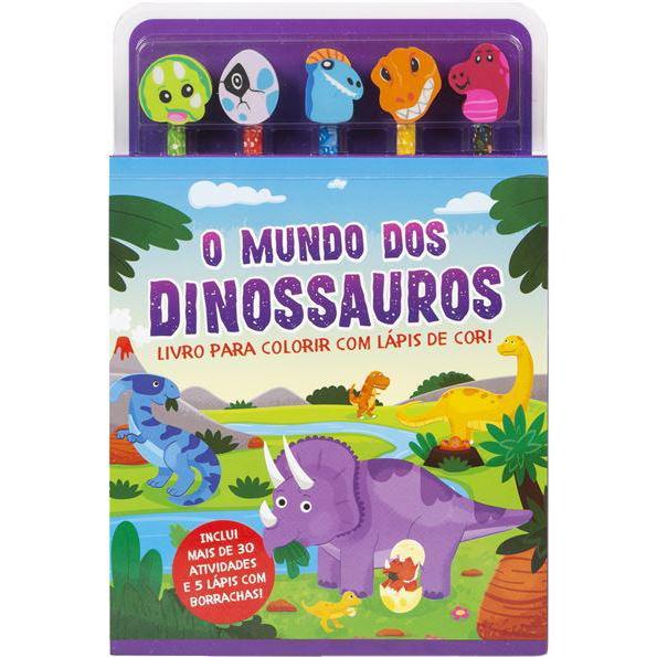 O Mundo dos Dinossauros - Livro para Colorir com Lápis de Cor!