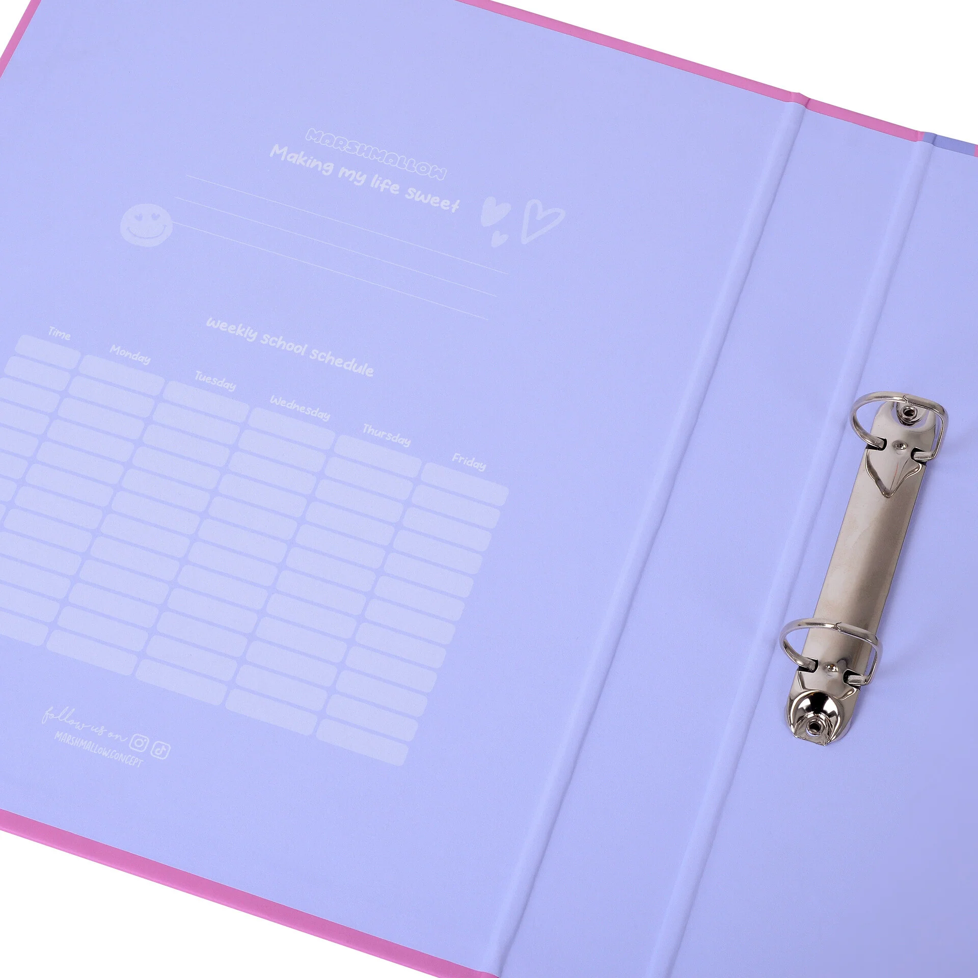 Capa De Argolas A4 Smiley Chess Marshmallow - Image 3