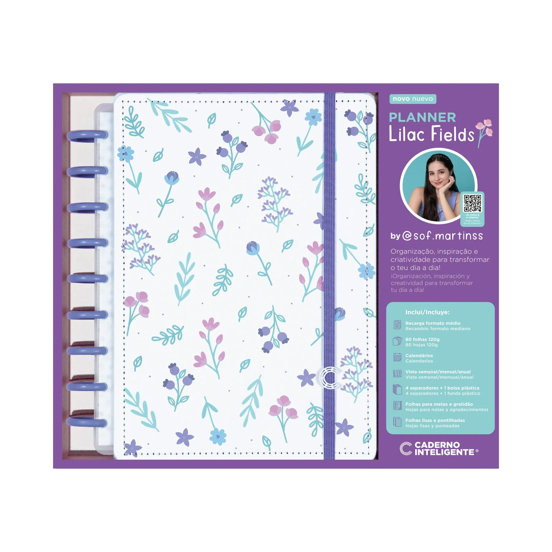 Planner Lilac Fields By Sophia Martins Caderno Inteligente - Image 8