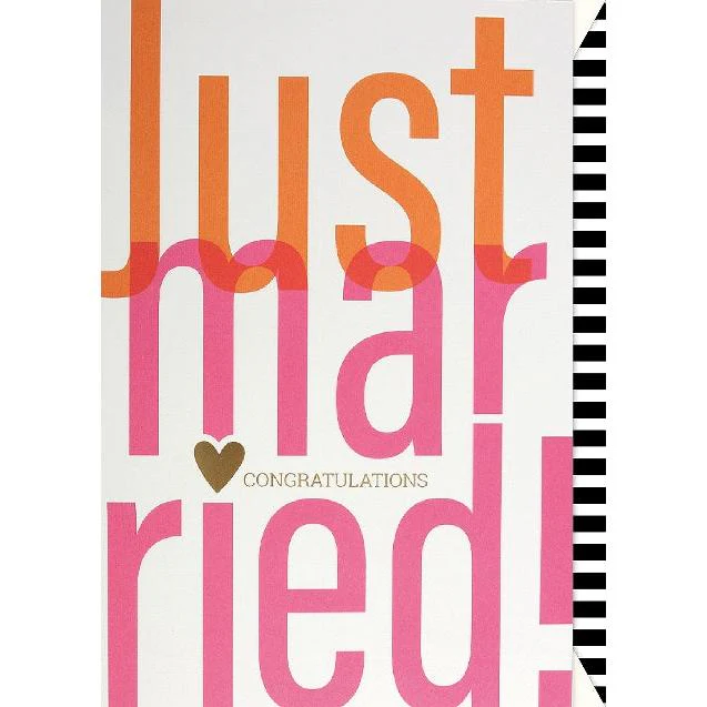 Postal - Just Married Congratulations