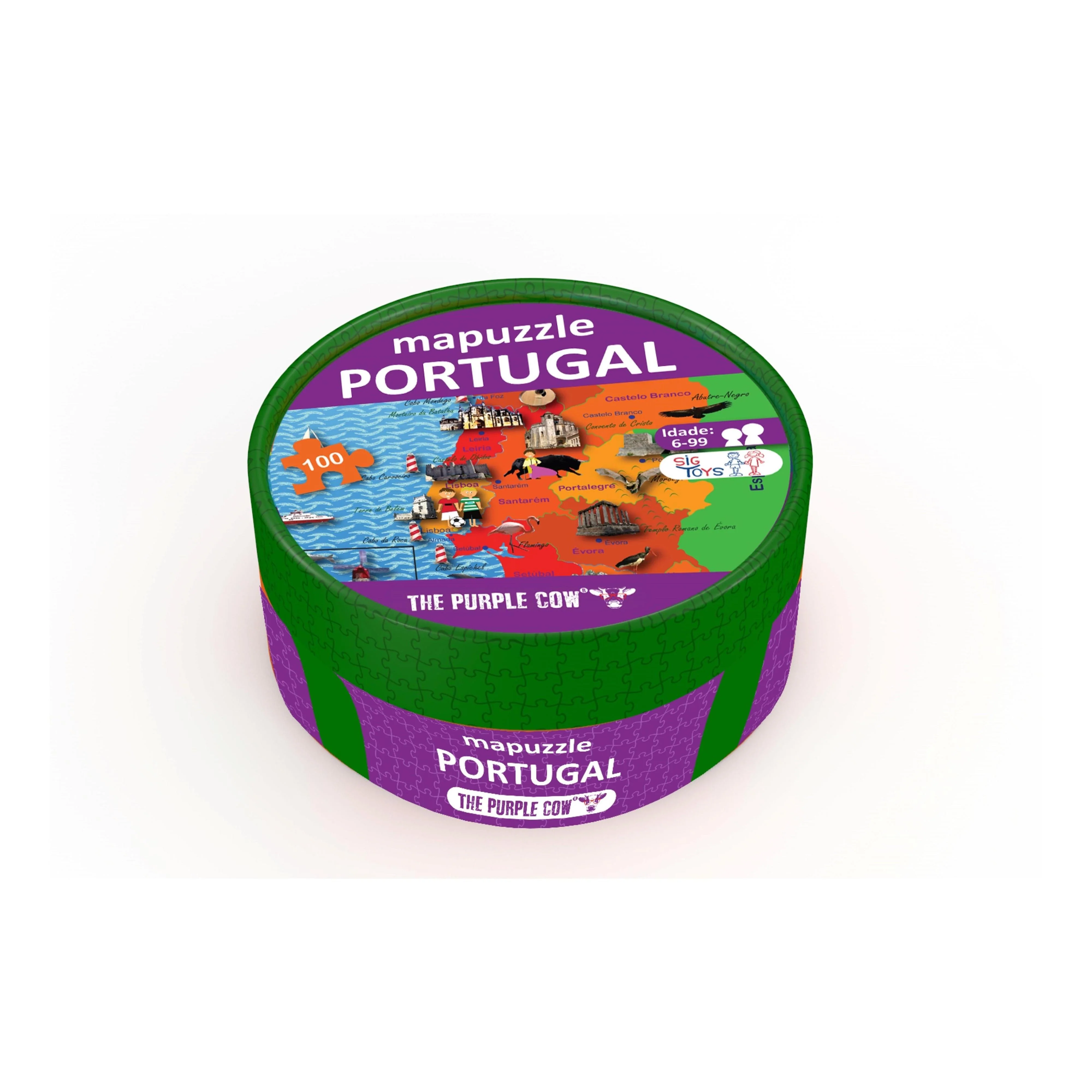 Puzzle 100 Peças - Mapa De Portugal