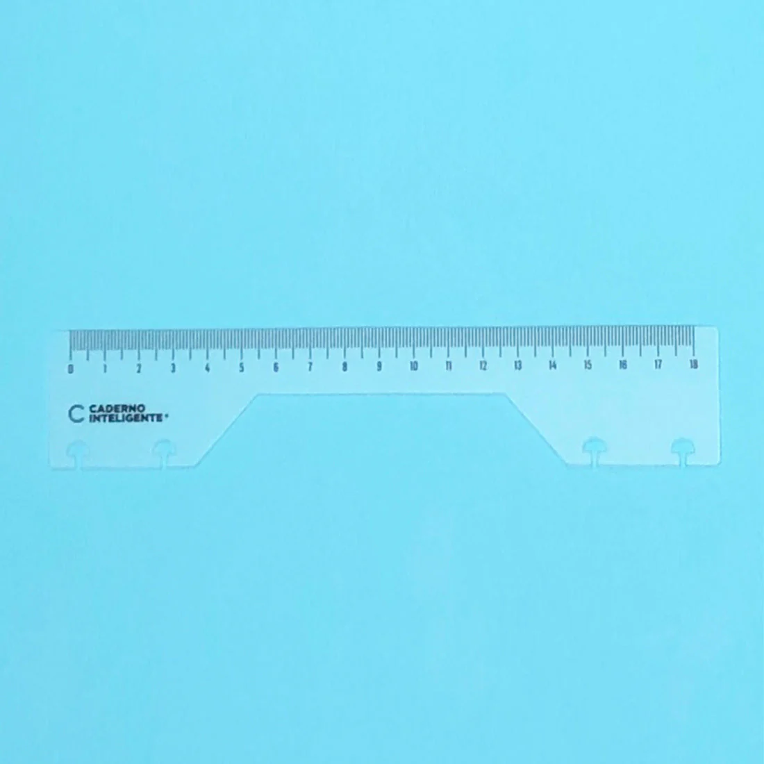 Régua 18Cm com Furação Inteligente Caderno Inteigente
