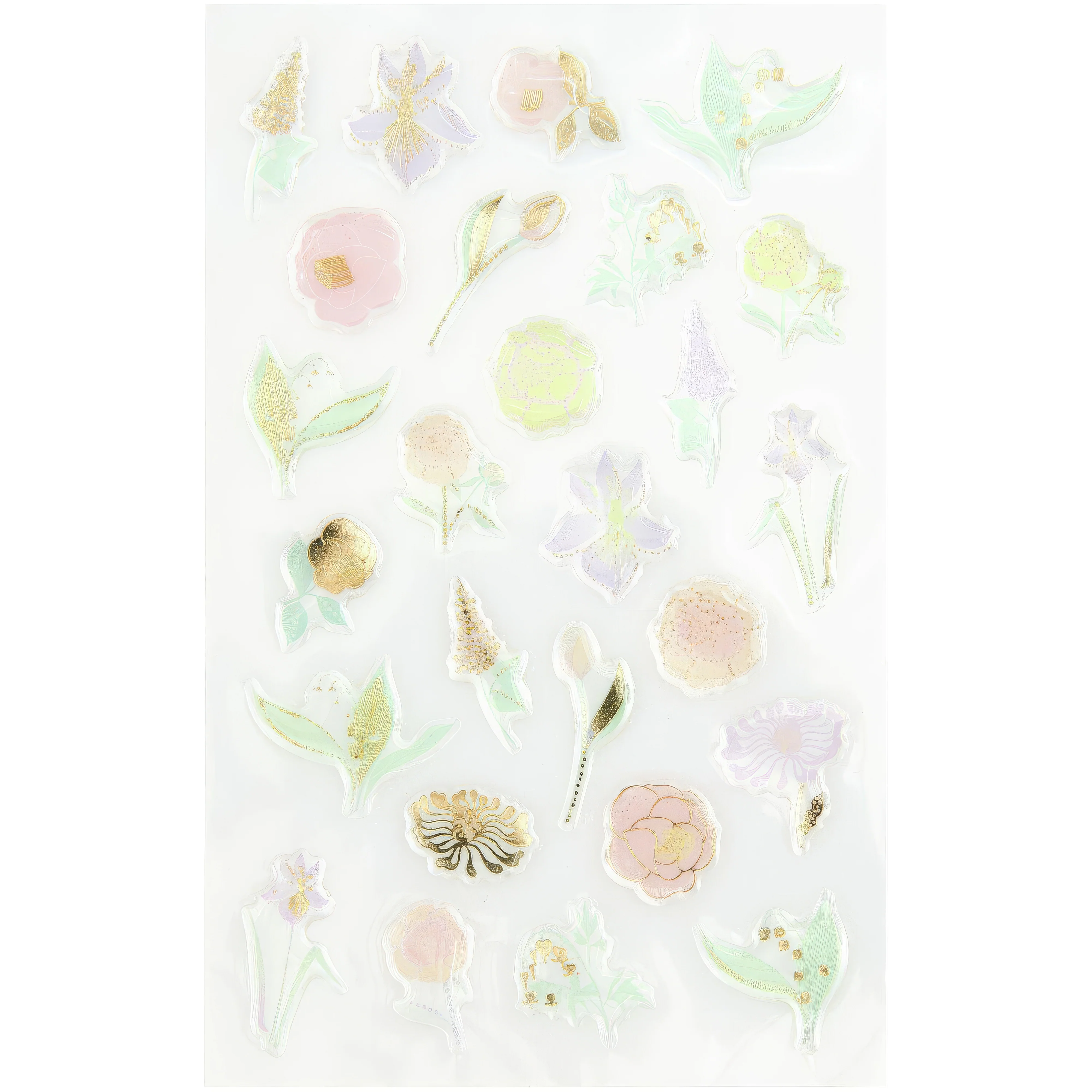 Stickers Flores Em Gel - Tons Pastel - Image 2