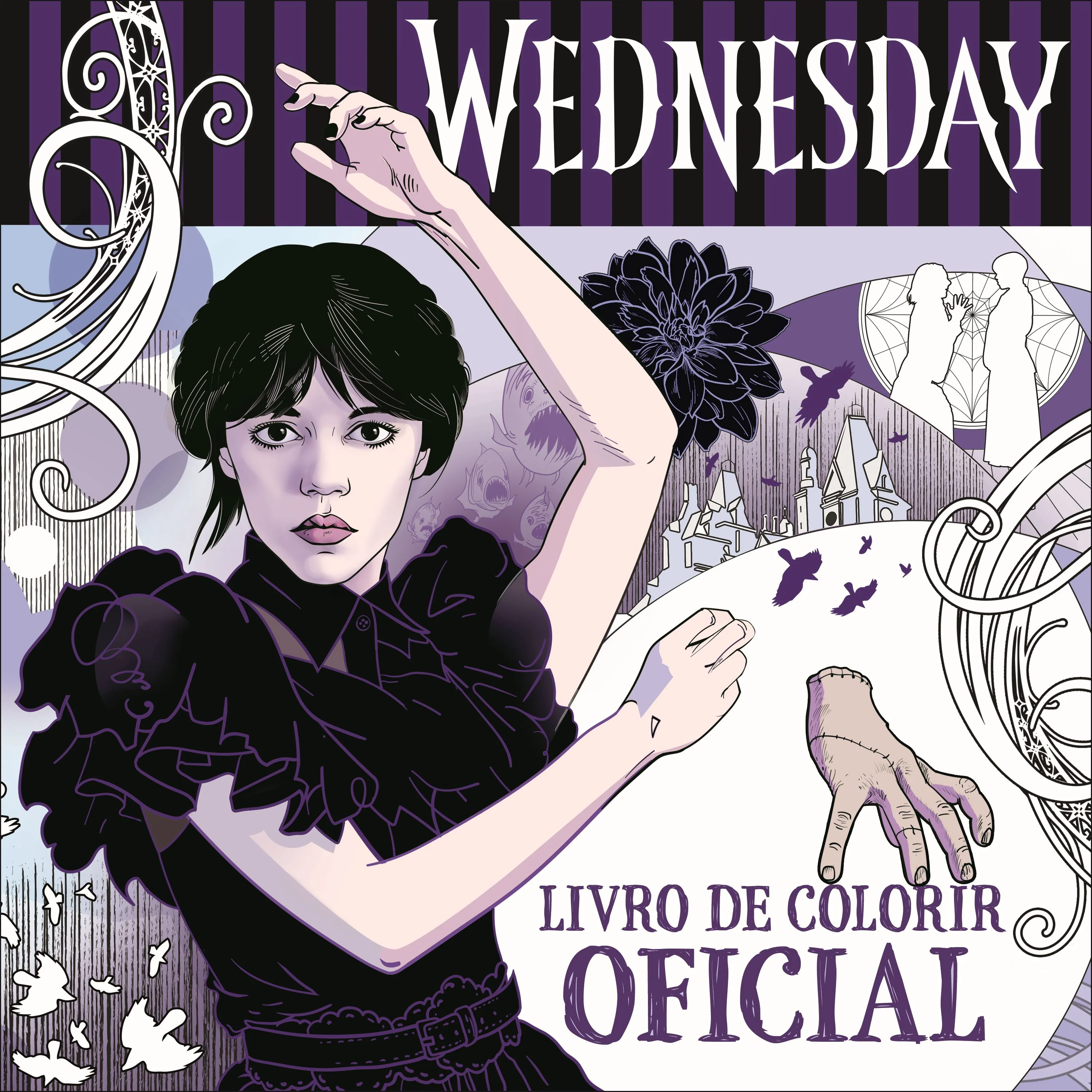 Wednesday Livro de Colorir Oficial de Mike Meskin